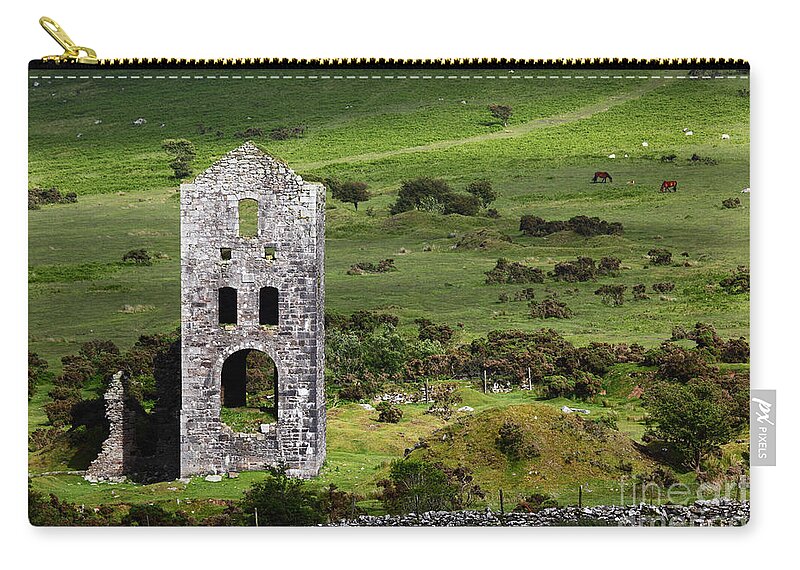 Cornwall Zip Pouch featuring the photograph Tin mining legacy Cornwall by James Brunker