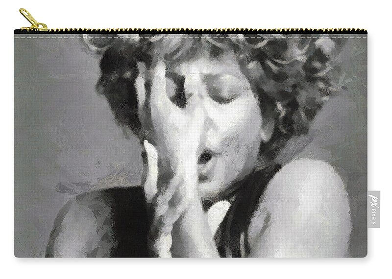 Tina Zip Pouch featuring the photograph Tina Turner - Emotion by Paulette B Wright