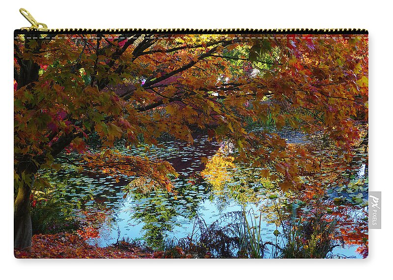 Autumn Zip Pouch featuring the photograph Titania's Bower by Connie Handscomb