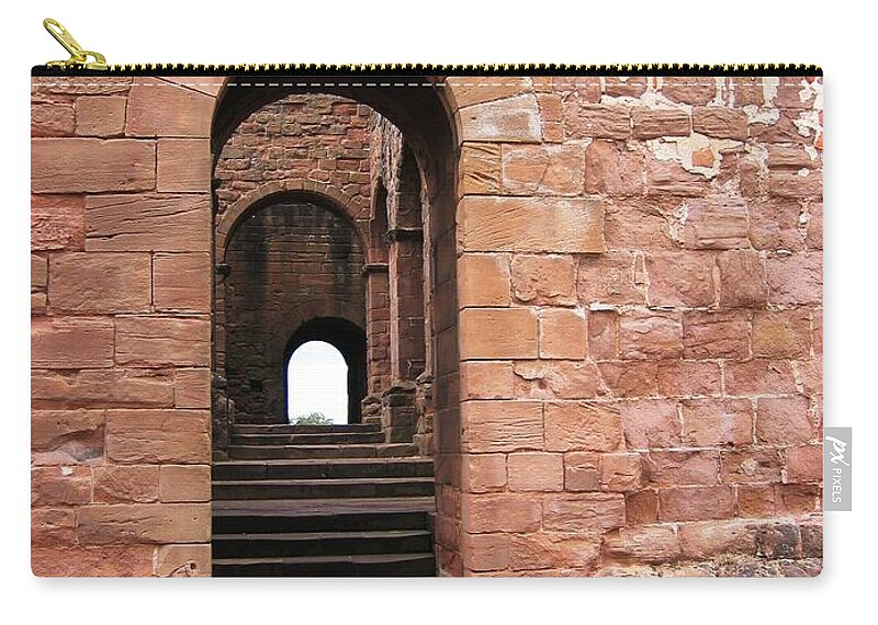 Kenilworth Castle Carry-all Pouch featuring the photograph To The Stairs by Denise Railey