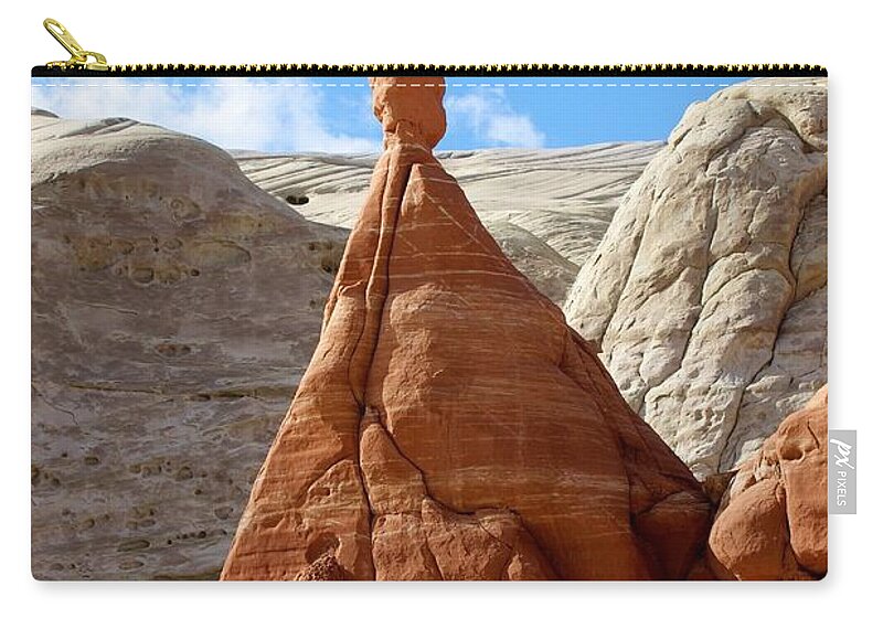 Paria Rimrocks Zip Pouch featuring the photograph Toadstool Trail 1 by David Beebe