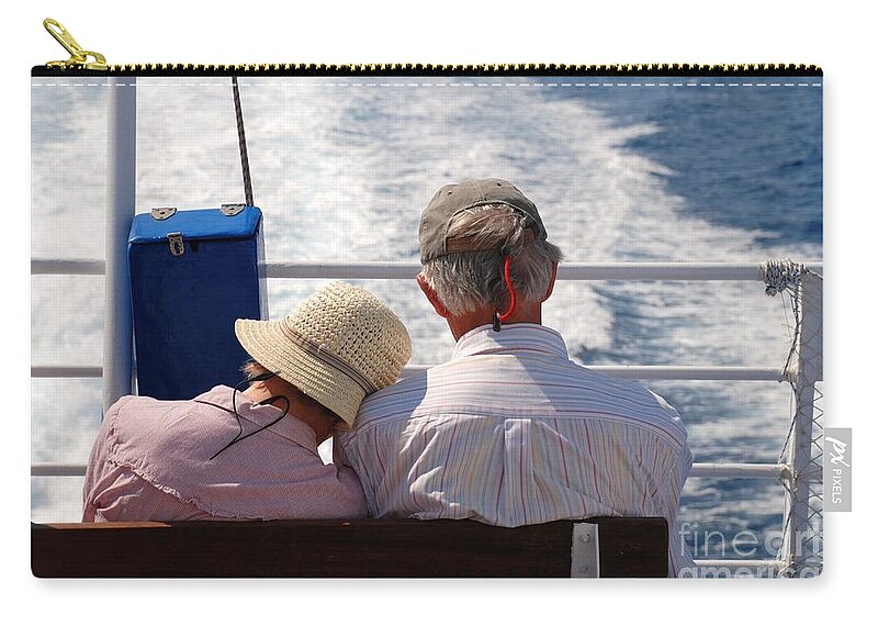 Together Zip Pouch featuring the photograph Together in Greece by David Fowler