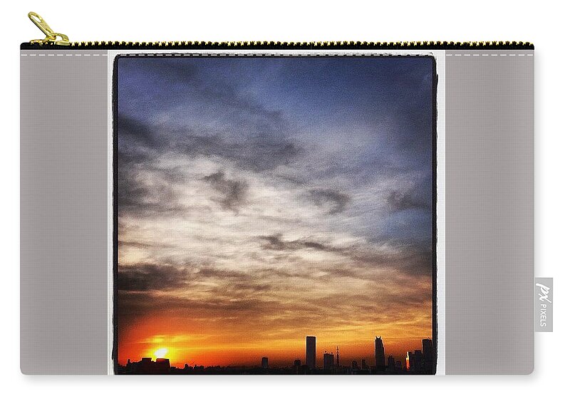  Zip Pouch featuring the photograph Tokyo Sunset by Lorelle Phoenix