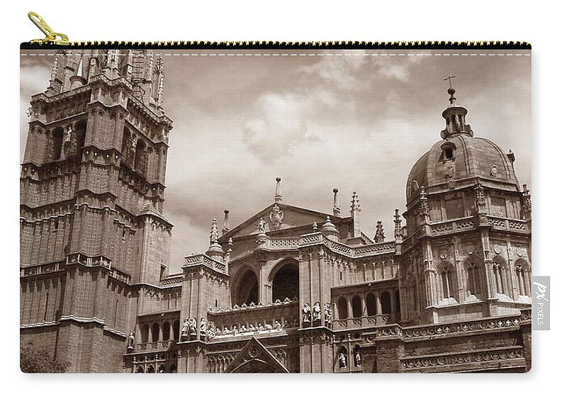 Cathedral Zip Pouch featuring the photograph Toledo Cathedral by Michael Kirk