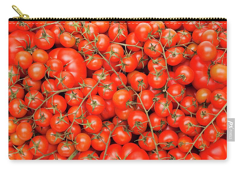 Juicy Zip Pouch featuring the photograph Tomatoes by Aluxum