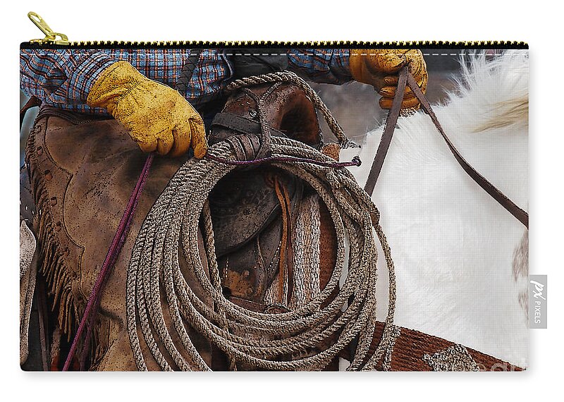 Cowboy Zip Pouch featuring the photograph Tools of the Trade by Kae Cheatham