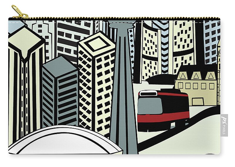 Toronto Zip Pouch featuring the photograph Toronto by Ashwenna