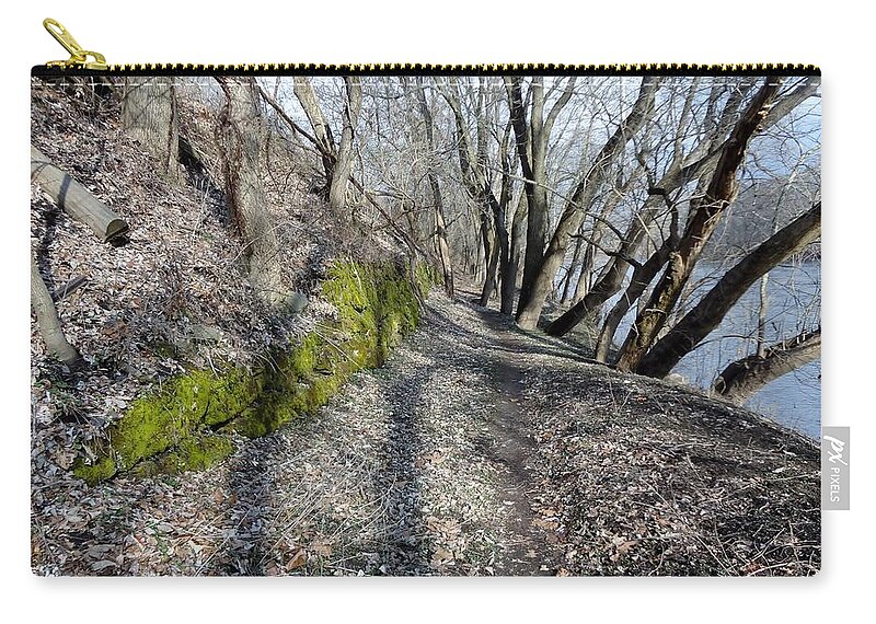 Green Zip Pouch featuring the photograph Touch of Green by Michael Porchik