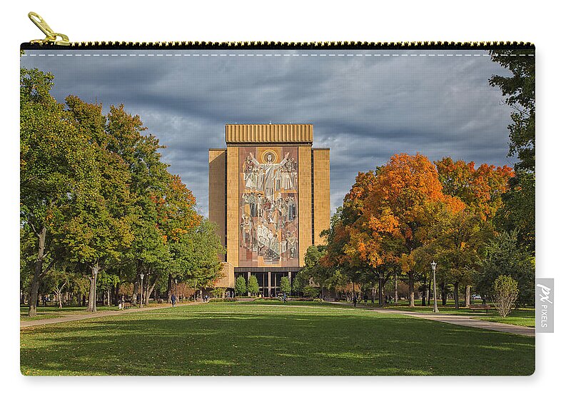 Architecture Zip Pouch featuring the photograph Touchdown Jesus by John M Bailey