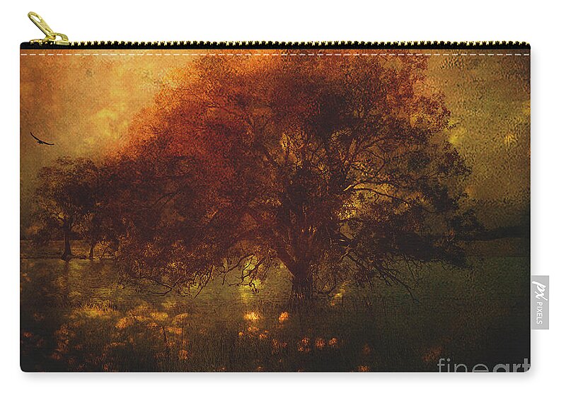  Tree Zip Pouch featuring the digital art Toward a secret sky ... by Chris Armytage