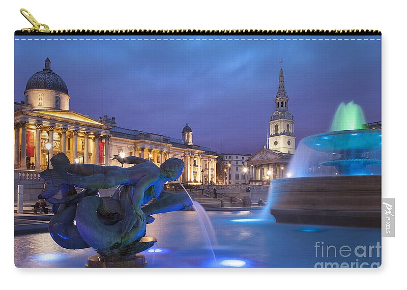 Trafalgar Square Zip Pouch featuring the photograph Trafalgar Square by Brian Jannsen
