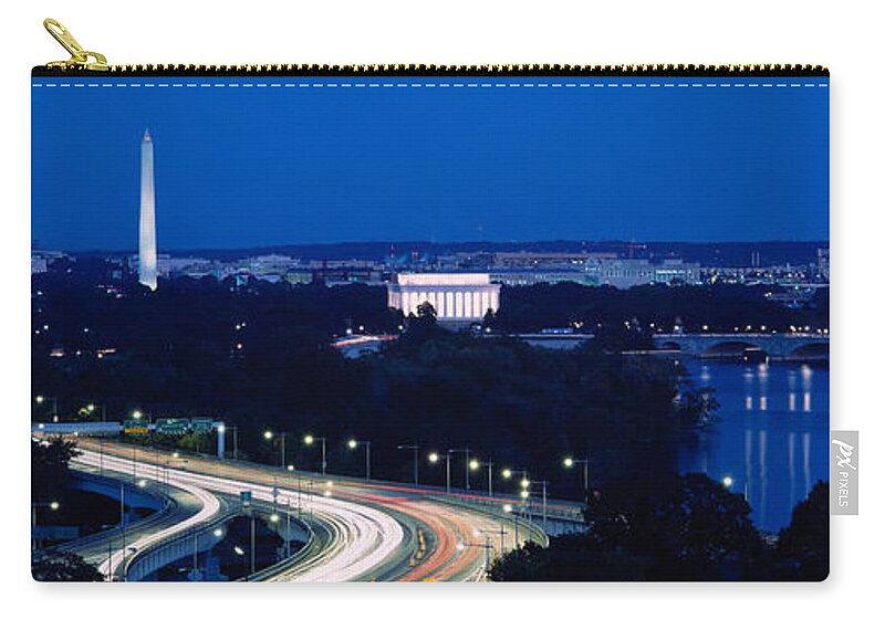 Photography Zip Pouch featuring the photograph Traffic On The Road, Washington by Panoramic Images