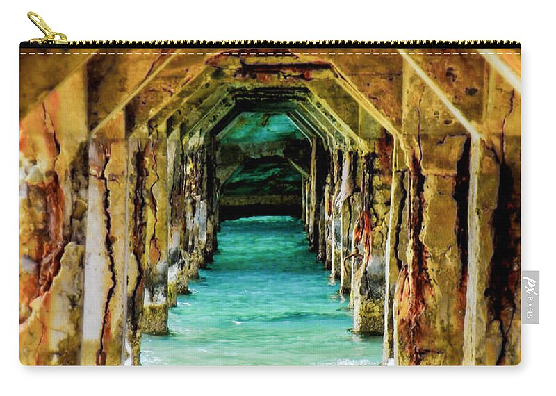Waterscapes Zip Pouch featuring the photograph Tranquility Below by Karen Wiles