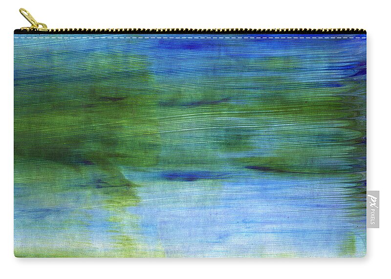 Abstract Zip Pouch featuring the painting Traveling West by Linda Woods