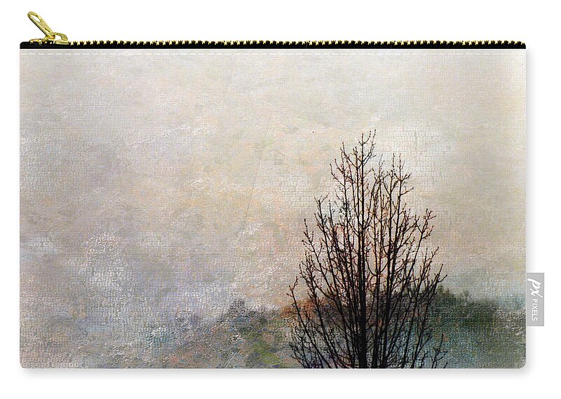 Impression Impressionist Zip Pouch featuring the digital art Tree Impression by Bruce Rolff