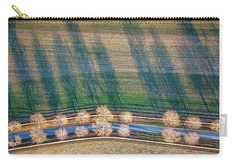 Scenics Zip Pouch featuring the photograph Tree Lines by Edwin Remsberg