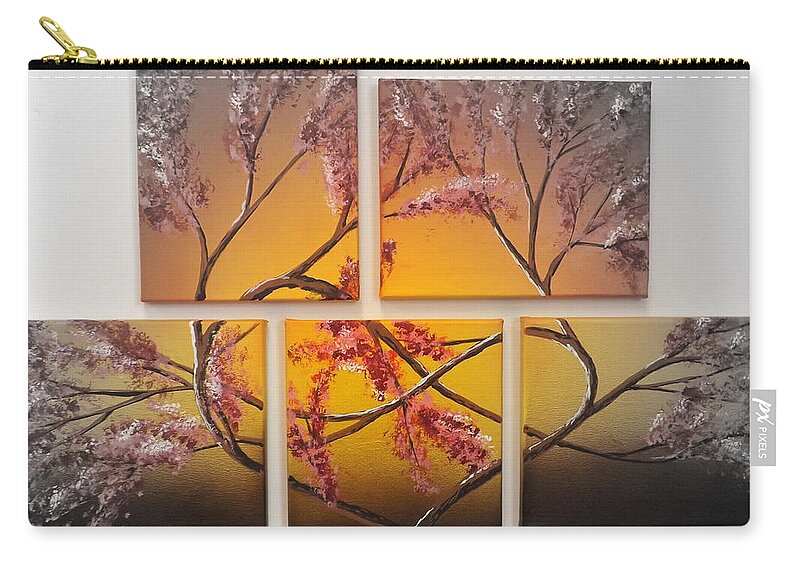 Tree Of Infinite Love Zip Pouch featuring the painting Tree of Infinite Love Spotlighted by Darren Robinson