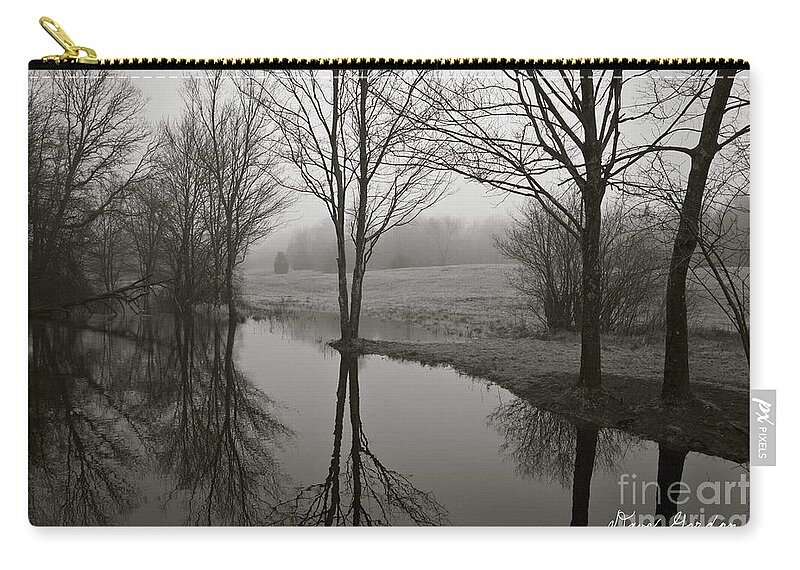 Trees Zip Pouch featuring the photograph Trees and Reflections by David Gordon