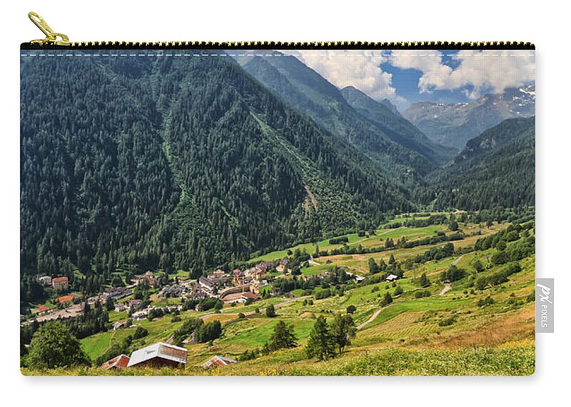 Alpine Zip Pouch featuring the photograph Trentino - Val di Pejo by Antonio Scarpi