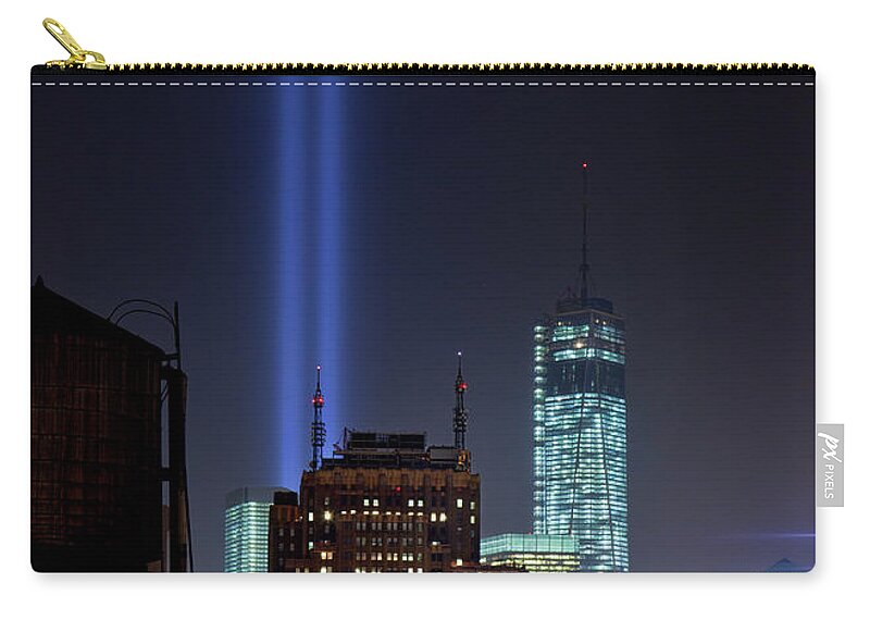 Endurance Zip Pouch featuring the photograph Tribute In Lights 2013 by Stanley K Patz