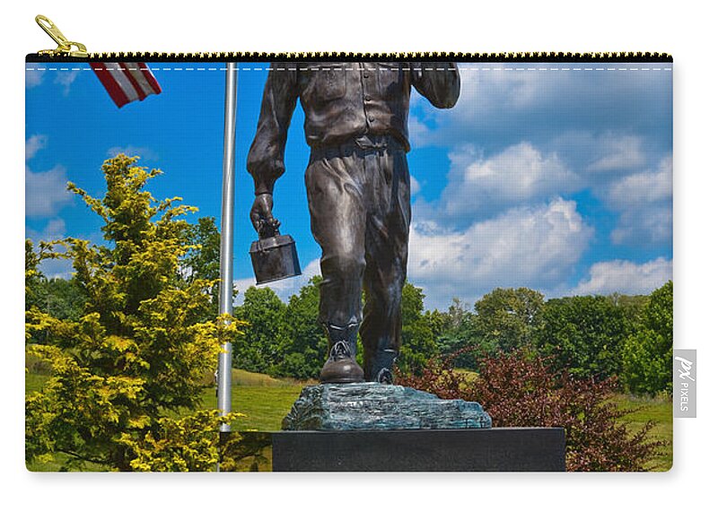 Coal Zip Pouch featuring the photograph Tribute To Anthracite Coal Miners by Gary Keesler