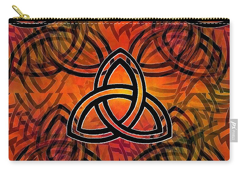 Celtic Zip Pouch featuring the digital art Trinity by Glenn McCarthy Art and Photography