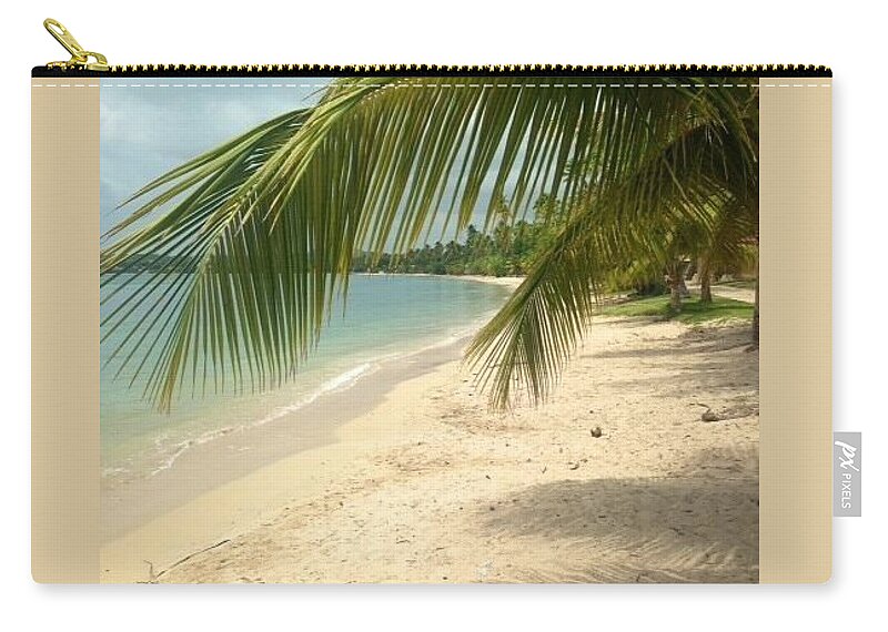 Tropical Beach Zip Pouch featuring the photograph Tropical Beach by Felix Zapata