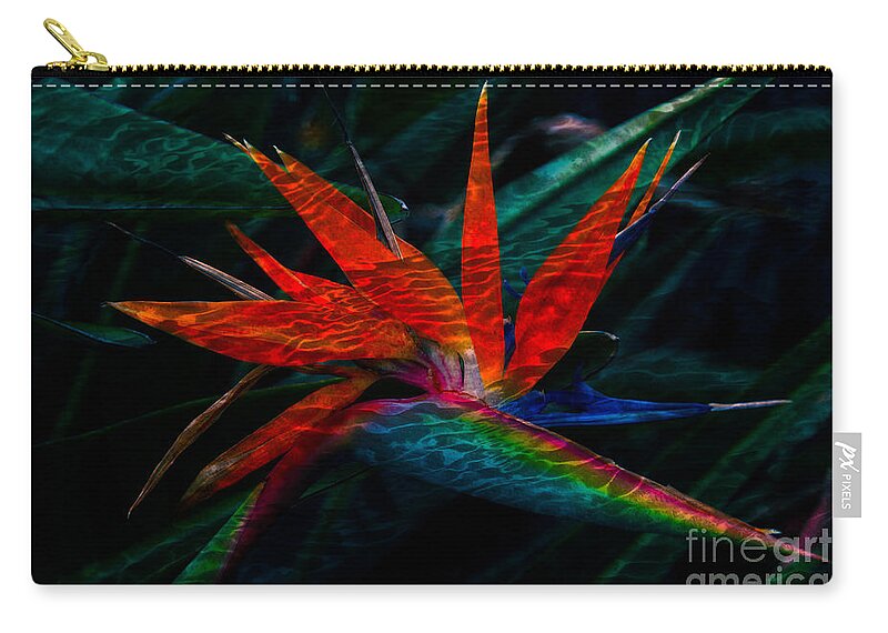 Bird Of Paradise Zip Pouch featuring the photograph Tropical Bird of Paradise by Susanne Van Hulst
