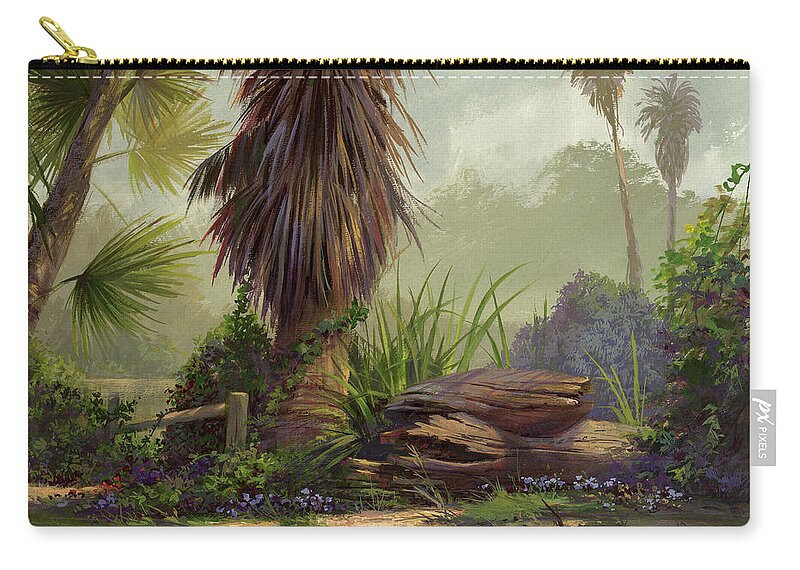 Landscape Carry-all Pouch featuring the painting Tropical Blend by Michael Humphries