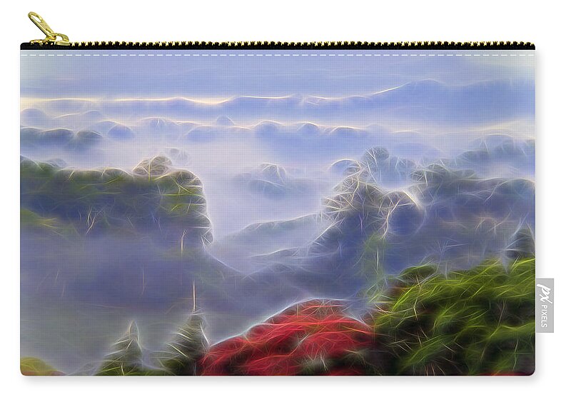 Nature Zip Pouch featuring the digital art Tropical Cloudforest by William Horden
