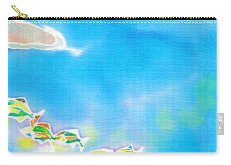 Okinawa Zip Pouch featuring the painting Tropical fishes by Hisayo OHTA