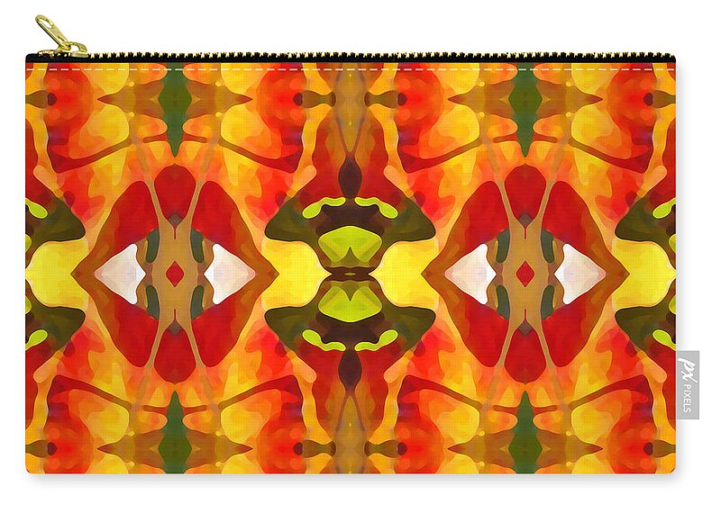 Abstract Zip Pouch featuring the painting Tropical Leaf Pattern 2 by Amy Vangsgard
