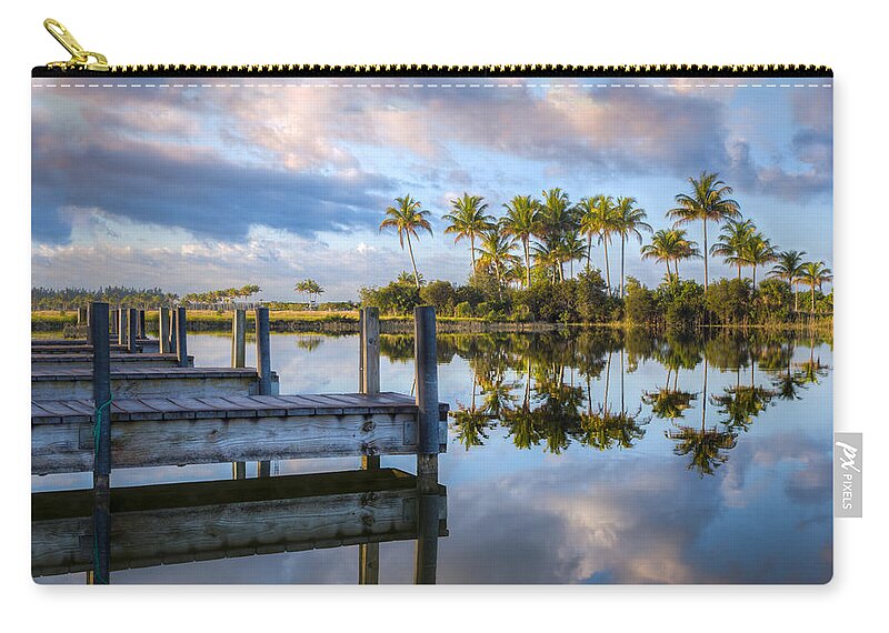 Clouds Zip Pouch featuring the photograph Tropical Morning by Debra and Dave Vanderlaan