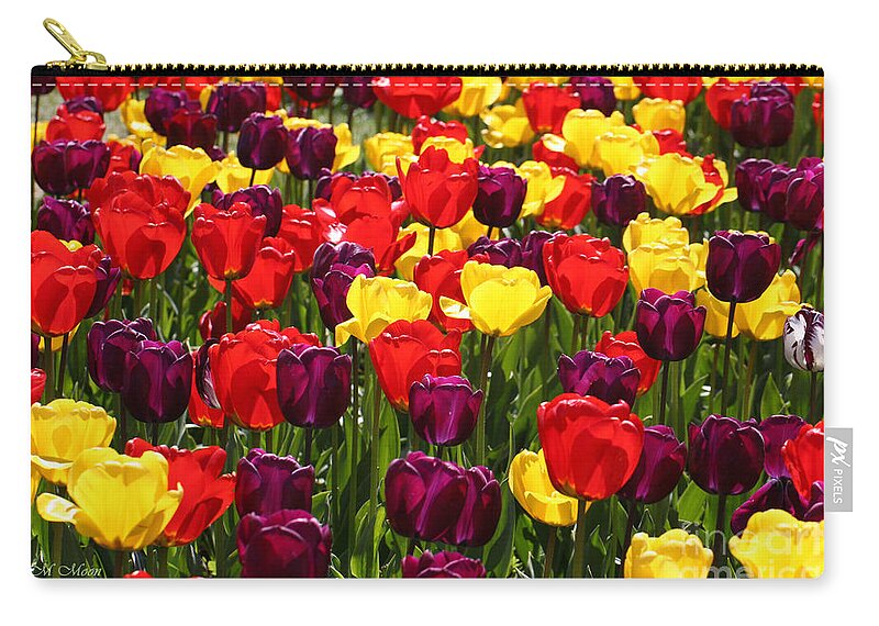 Tulip Fields Zip Pouch featuring the photograph Tulip Fields by Tap On Photo