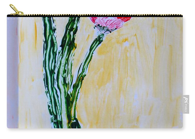 Netherland Floral Zip Pouch featuring the painting Tulip for you by Sonali Gangane