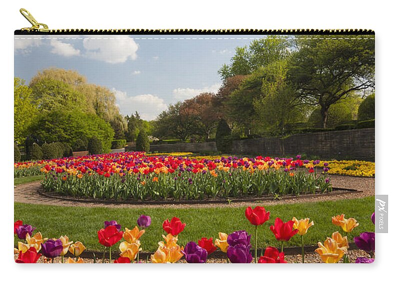 Cantigny Zip Pouch featuring the photograph Tulip Time by Patty Colabuono