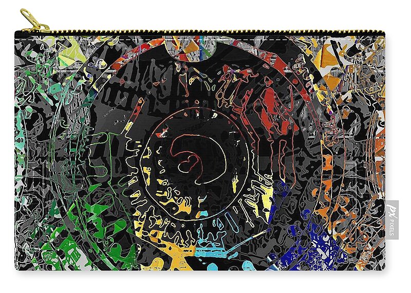 Abstract Zip Pouch featuring the digital art Tunnel Vision by David Manlove