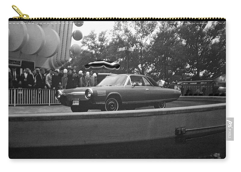 Automobiles Zip Pouch featuring the photograph Turbine Power Chrysler by John Schneider