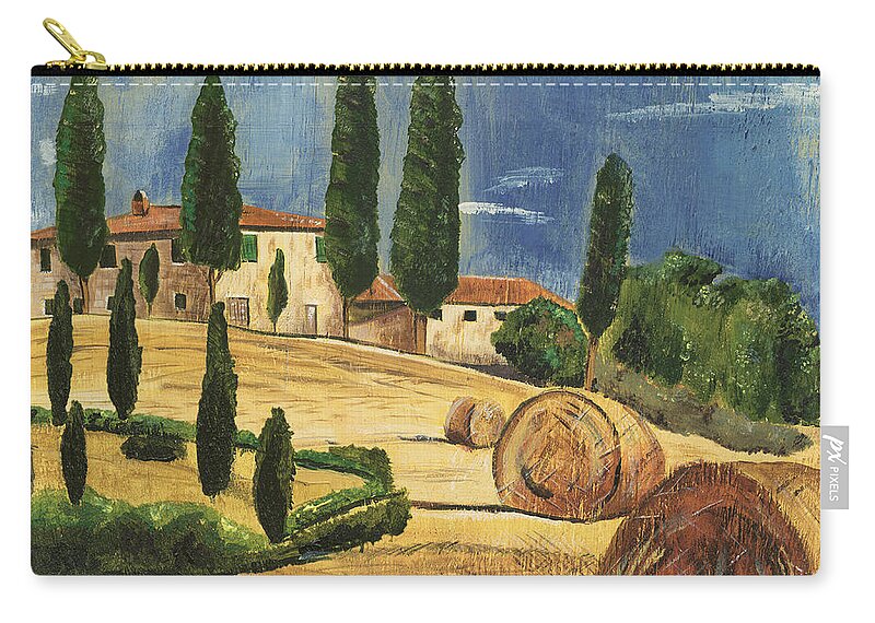Tuscany Zip Pouch featuring the painting Tuscan Dream 2 by Debbie DeWitt