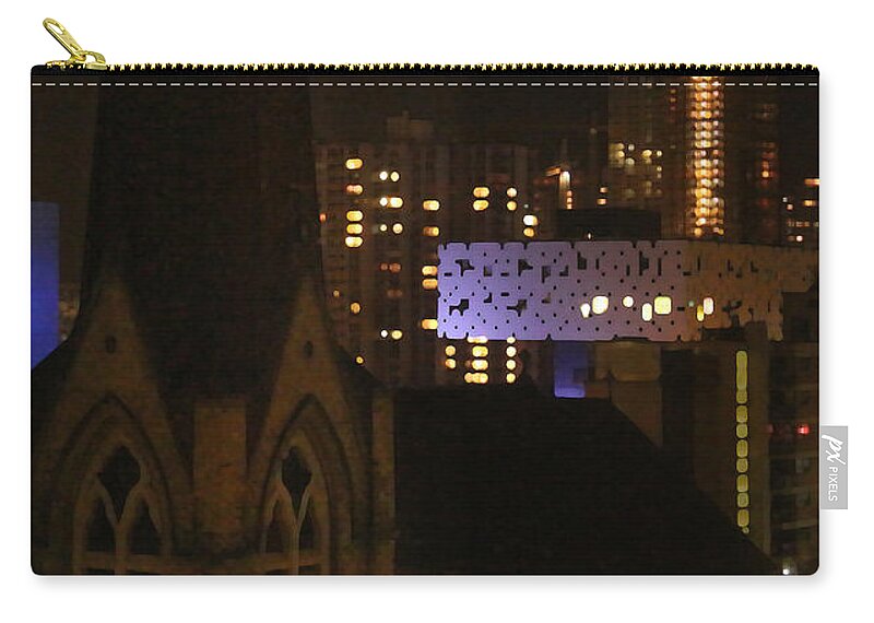 City Zip Pouch featuring the photograph Twinkling City by Yvonne Wright