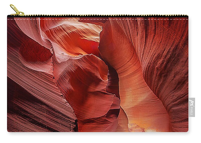 Antelope Canyon Zip Pouch featuring the photograph Twisted Rock by Jason Chu