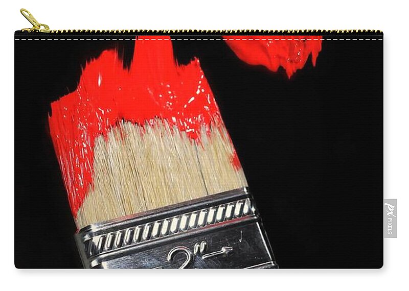 Paint Brush Zip Pouch featuring the photograph Two Inch Red by Diana Angstadt