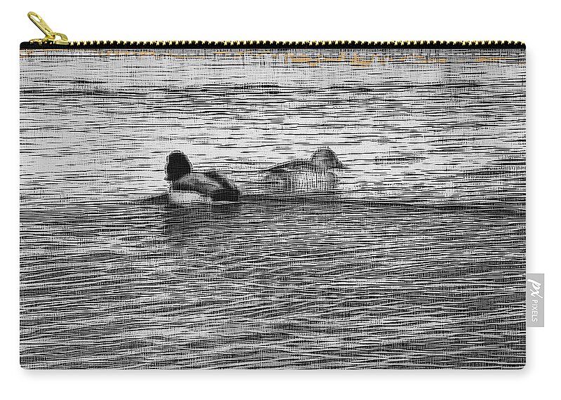 Expressive Zip Pouch featuring the photograph Two by Lenore Senior