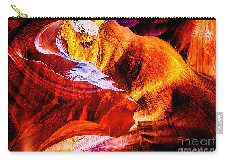 Antelope Canyon Zip Pouch featuring the photograph Two Lions Dance by Az Jackson
