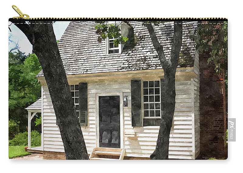 Cottage Zip Pouch featuring the painting Two tree Cottage by Shari Nees