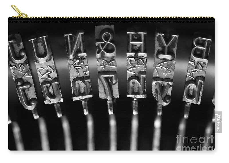Typewriter Zip Pouch featuring the photograph Type Castings by Dan Holm