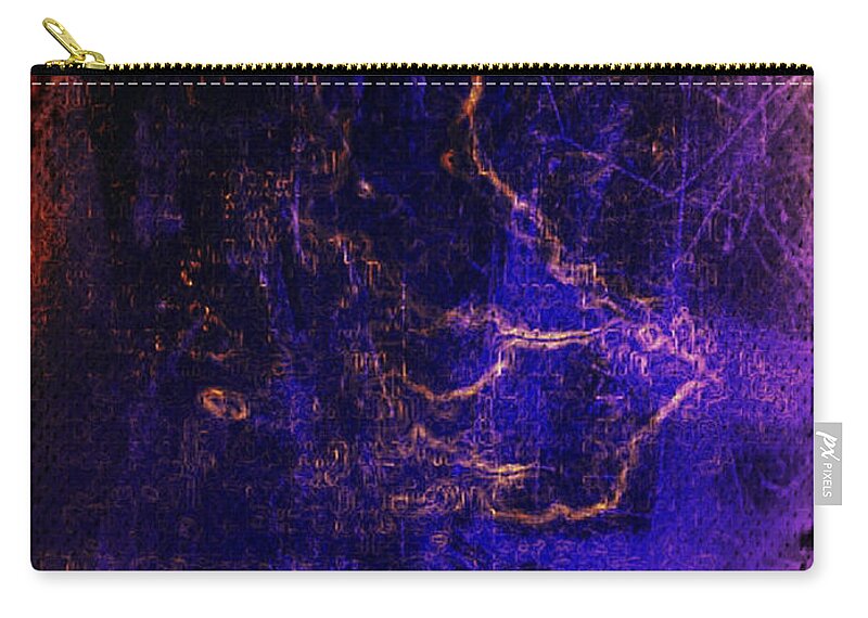 Abstract Zip Pouch featuring the mixed media Tzadei by Daniel Brummitt
