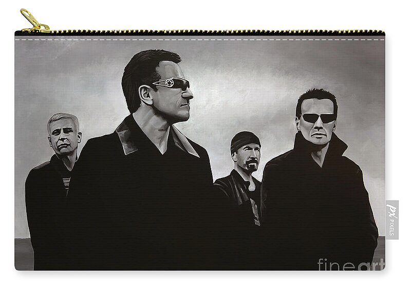 U2 Carry-all Pouch featuring the painting U2 by Paul Meijering