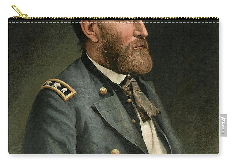 Historic Zip Pouch featuring the photograph Ulysses S Grant 18th US President by Wellcome Images