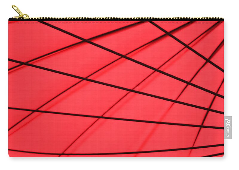 Geometrical Zip Pouch featuring the photograph Red and Black Abstract by Tony Grider